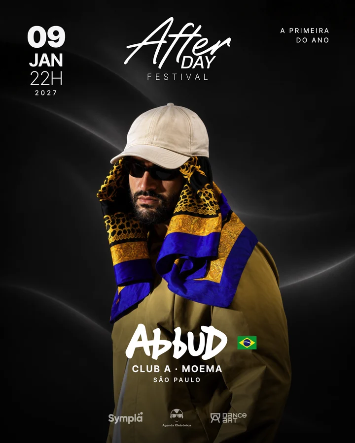 Flyer de Abbud, After Day Festival, 9 de janeiro de 2027